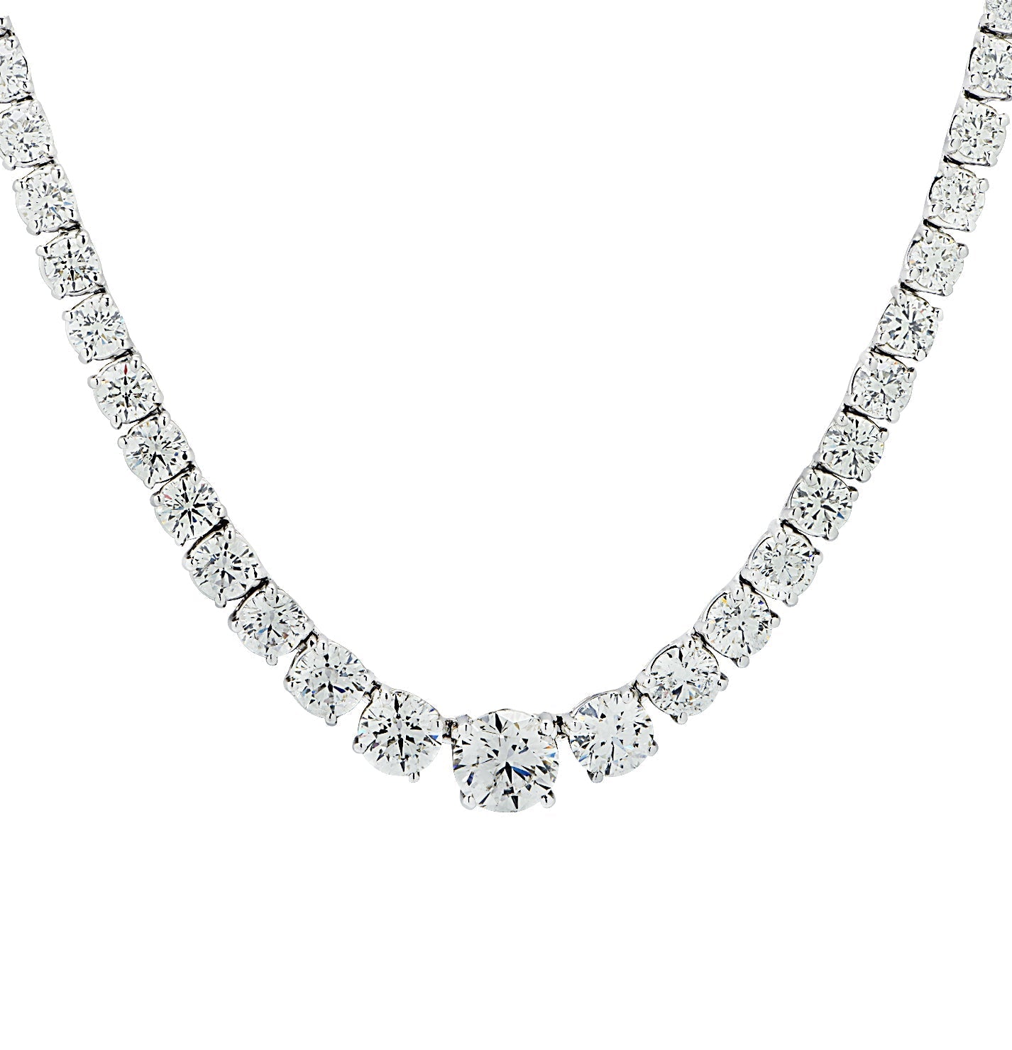 Vivid Diamonds platinum diamond Riviera necklace